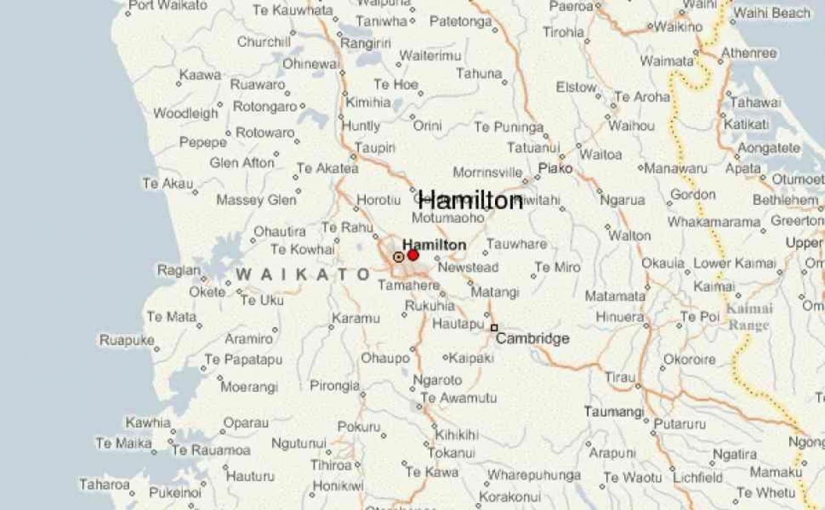Peta dari hamilton-selandia baru