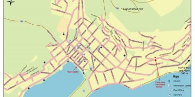 Street map of queenstown, selandia baru