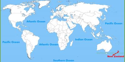 Selandia baru lokasi pada peta dunia