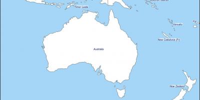 Garis besar peta australia dan selandia baru