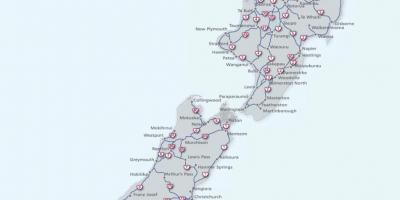 Selandia baru jalan peta