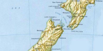 Wellington, selandia baru pada peta